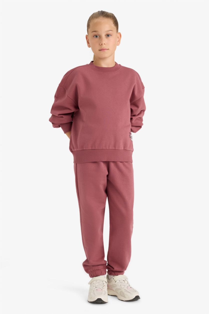 FILLES Bordeaux Foncé Ensemble Sweatshirt et Jogging pour fille