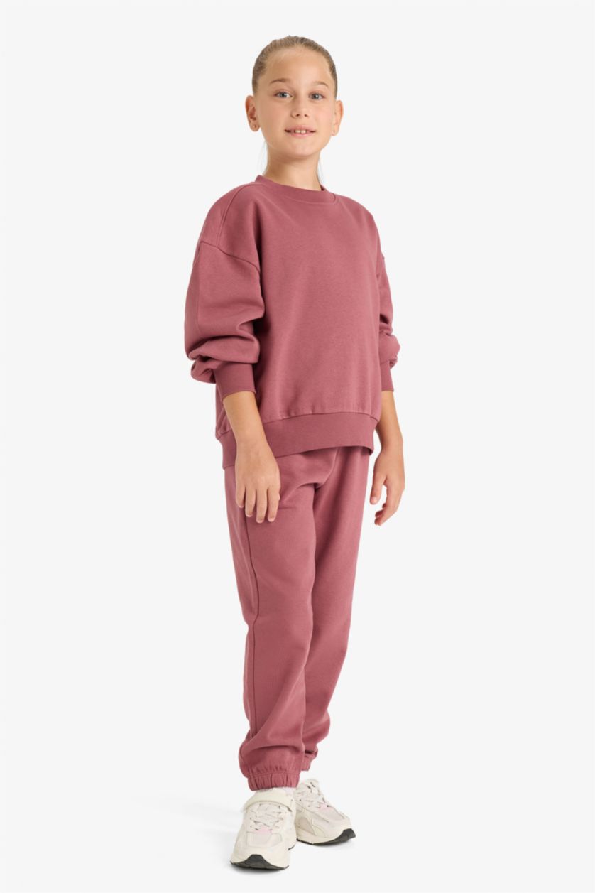 FILLES Bordeaux Foncé Ensemble Sweatshirt et Jogging pour fille