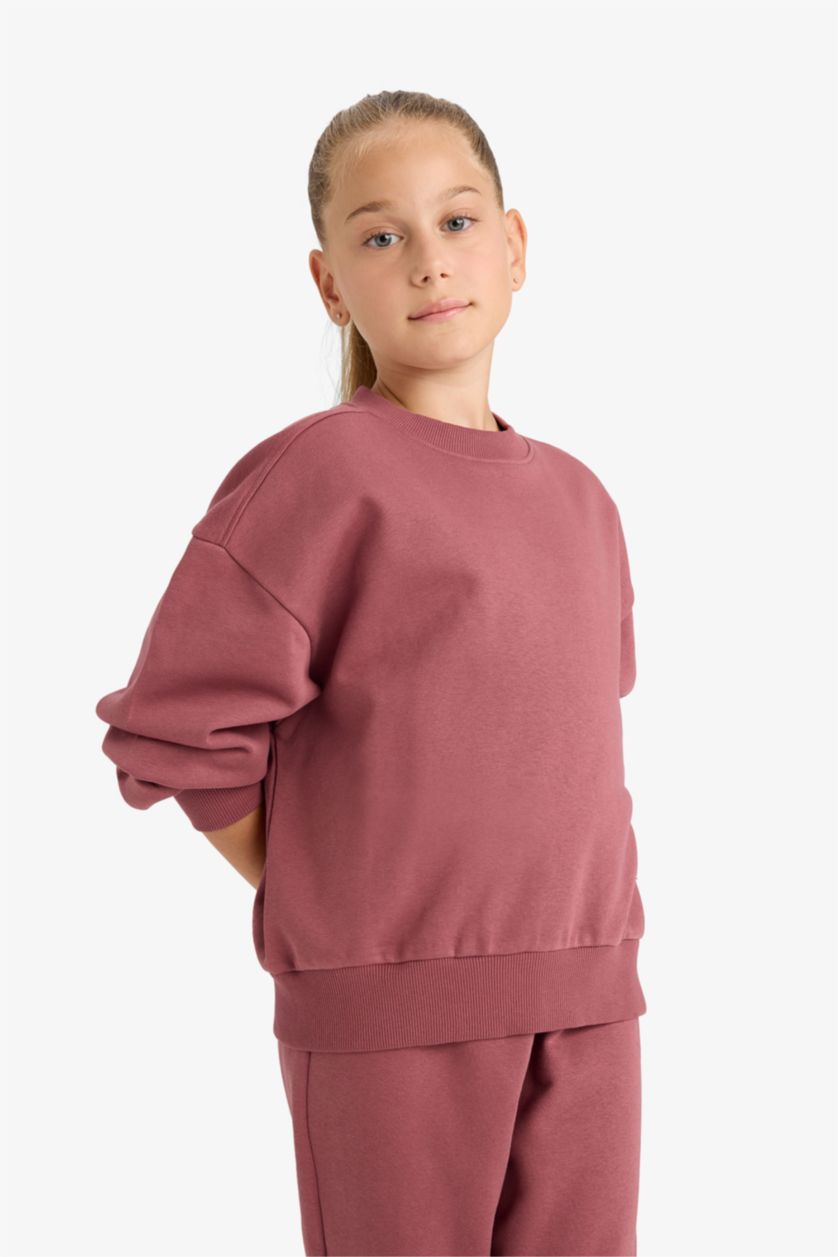 FILLES Bordeaux Foncé Ensemble Sweatshirt et Jogging pour fille