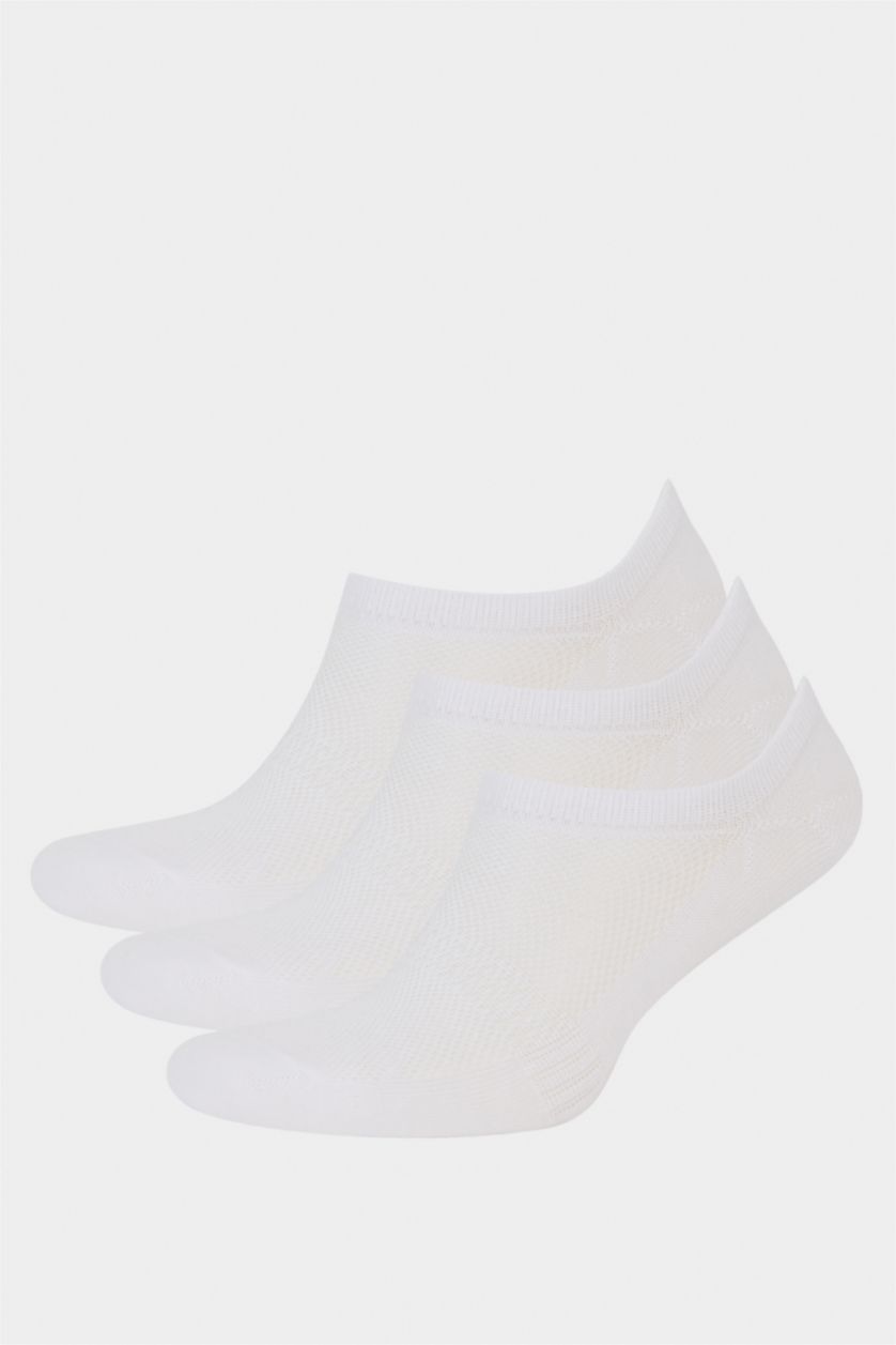 FEMME Blanc Lot de 3 Chaussettes sneaker en coton pour femme