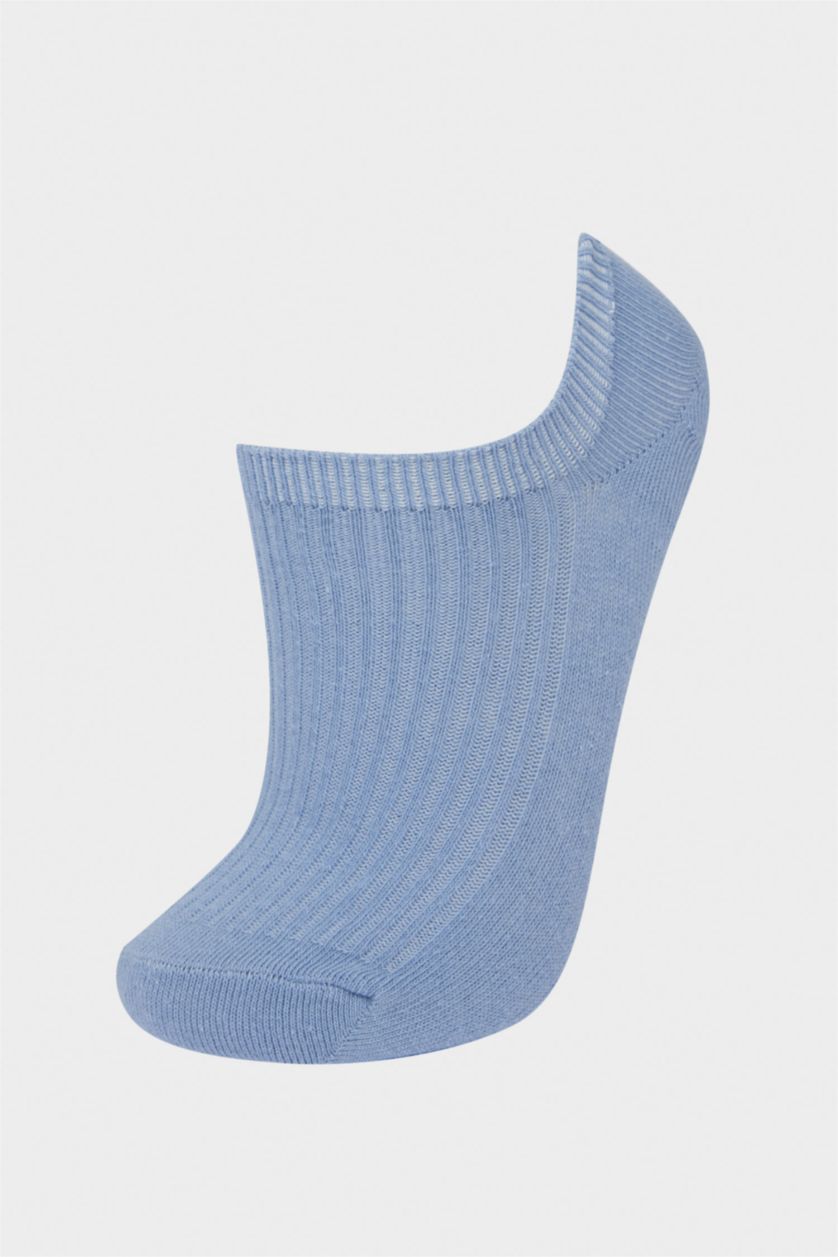 نساء أزرق فاتح جوارب قطن سنيكيرز نسائية - 5 قطع