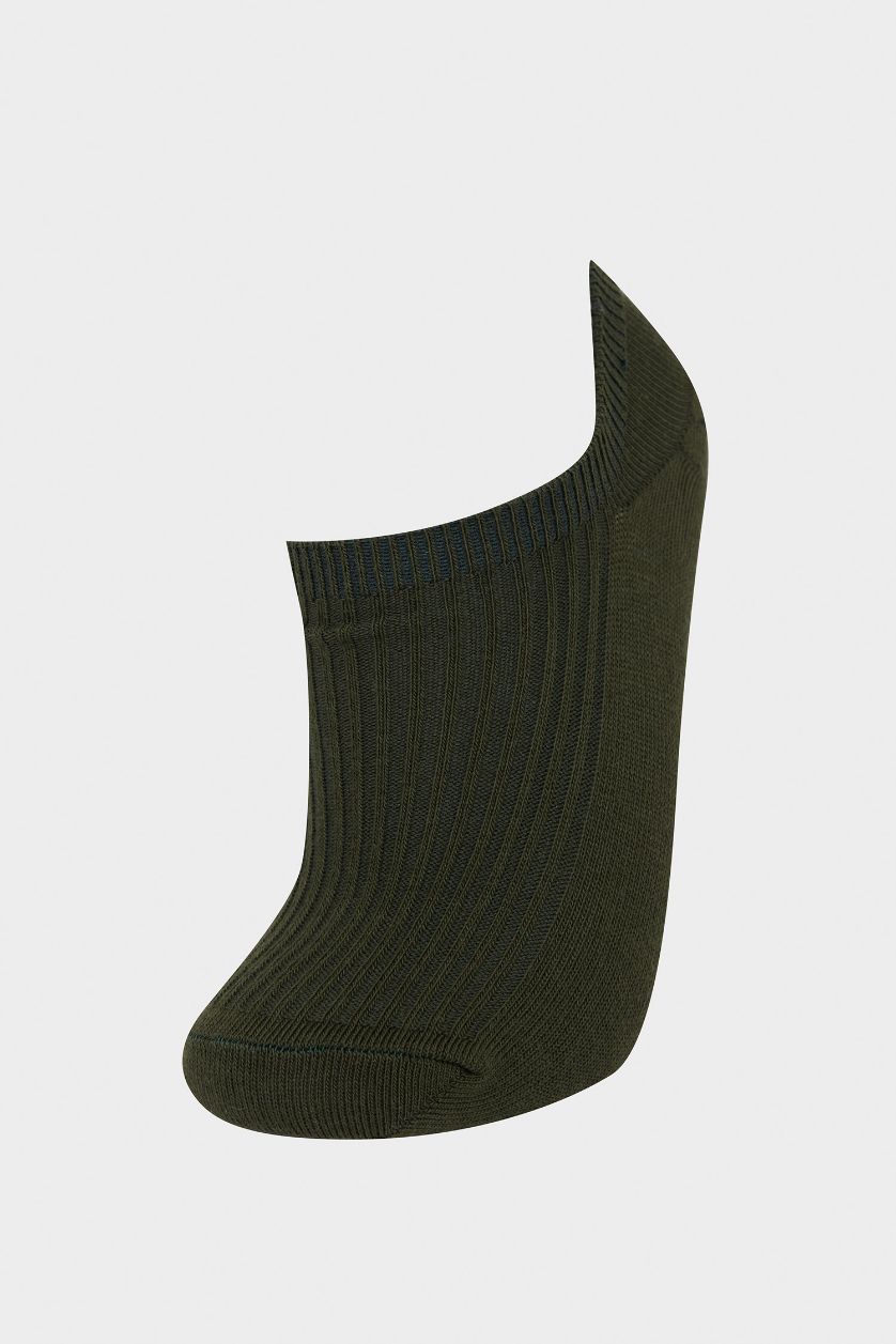 FEMME Vert Lot de 5 Chaussettes sneaker en coton pour femme