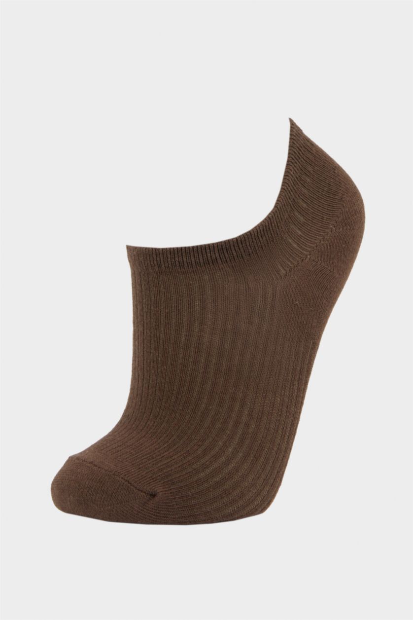 FEMME Marron Lot de 5 Chaussettes sneaker en coton pour femme