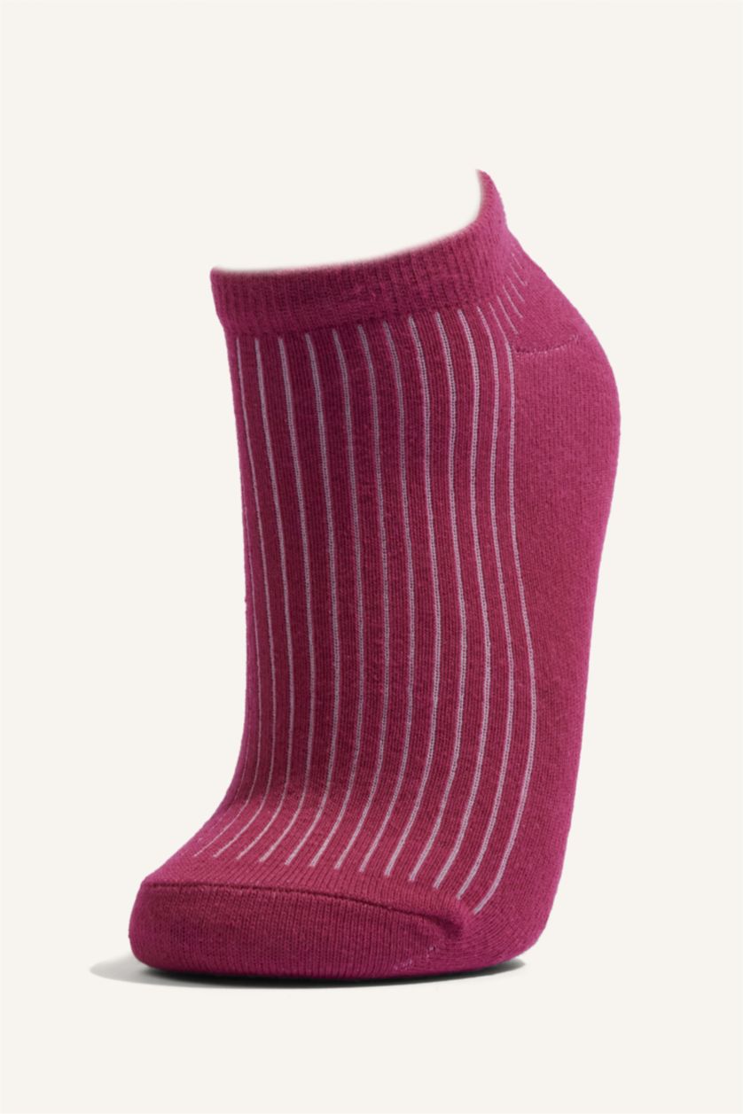 Kadın Açık Pembe Pamuklu 3'Lü Patik Çorap