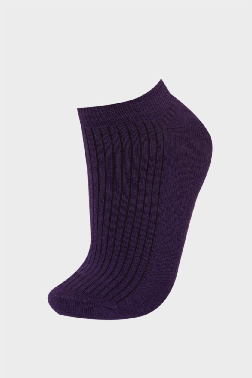 FEMME Violet Lot de 3 paires de Chaussettes courtes en coton pour femme