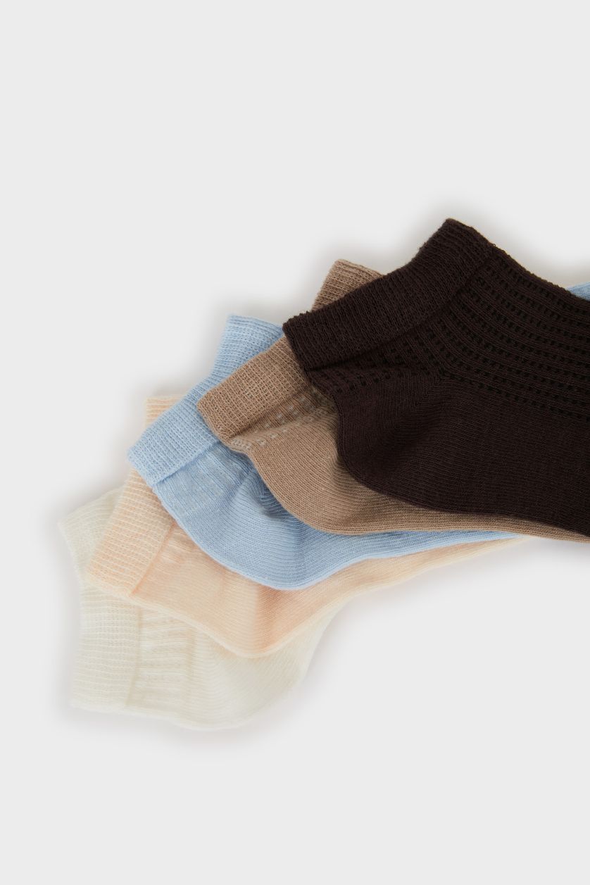 Kadın Karma Kadın 5'li Pamuklu Patik Çorap