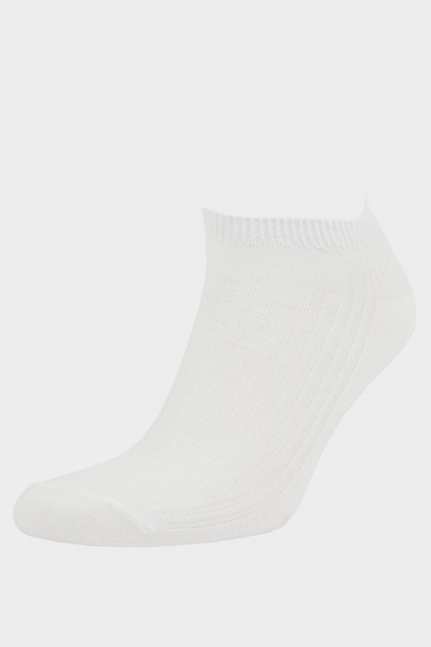 Kadın Açık Mavi Kadın Rahat Lastikli 5'li Pamuklu Patik Çorap