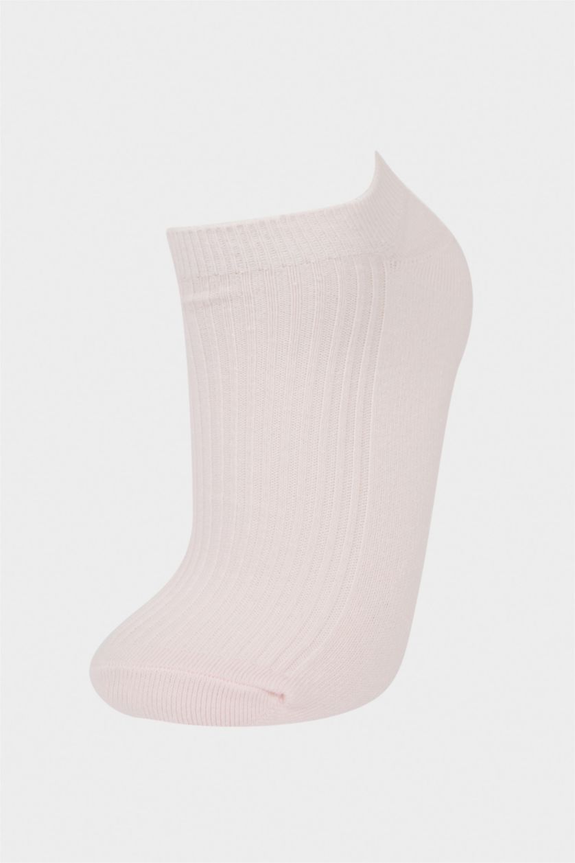 Kadın Açık Pembe Kadın Rahat Lastikli 5'li Pamuklu Patik Çorap