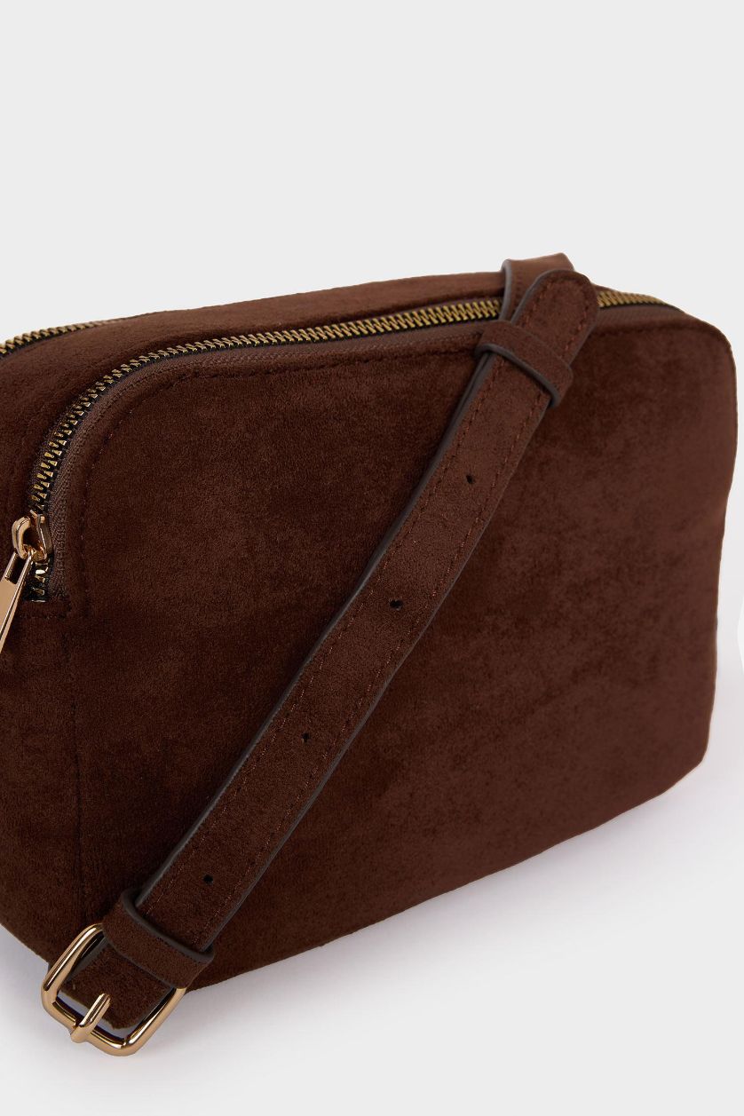 Kadın Koyu Kahve Kadın Süet Çapraz Çanta