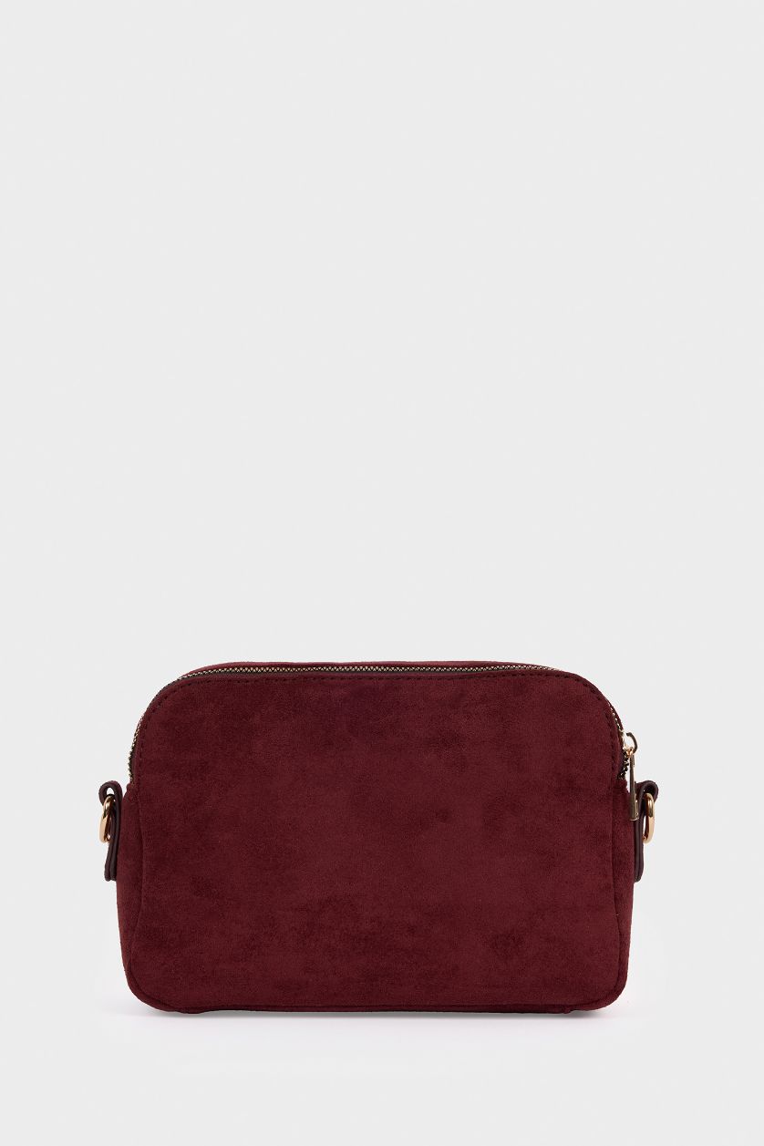 Kadın Bordo Kadın Süet Çapraz Çanta