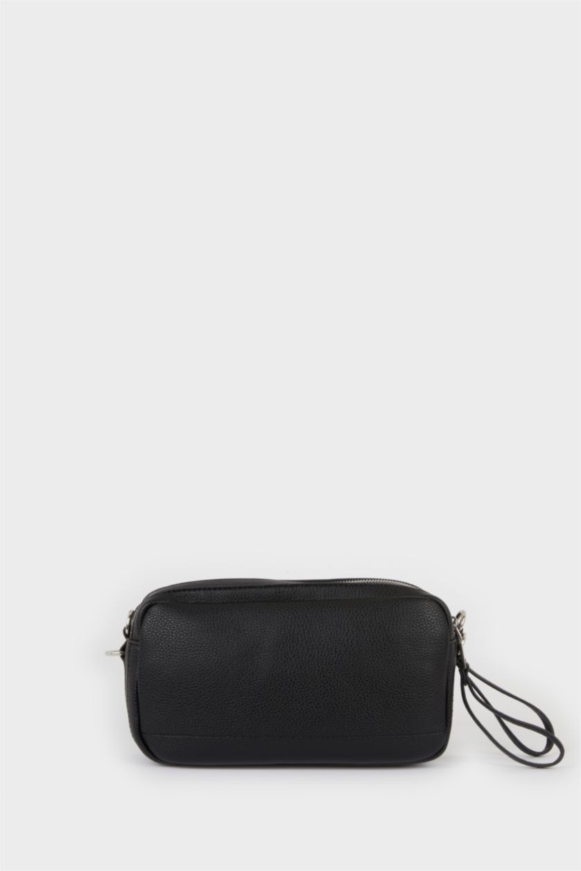 Kadın Siyah Suni Deri Çapraz Çanta