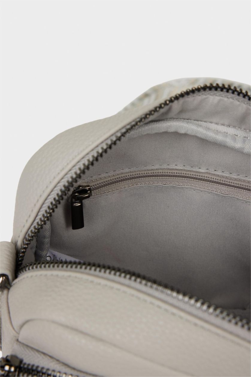 Kadın Gri Suni Deri Çapraz Çanta