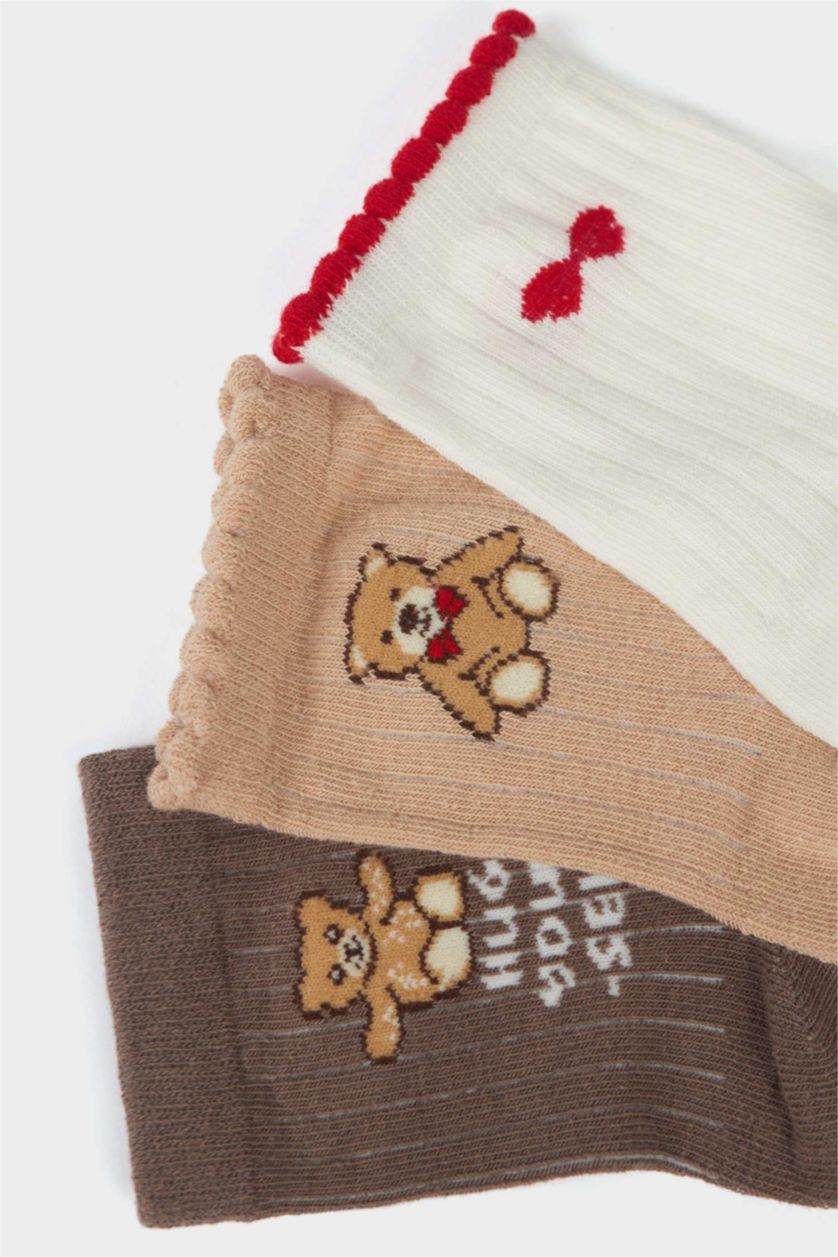 WOMAN Karma Woman Animal 3 piece Cotton Short Sockss