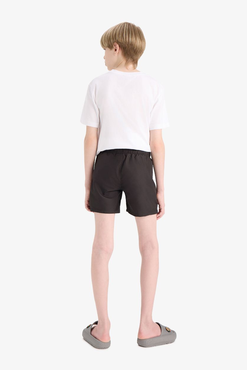 Erkek Çocuk - Genç Erkek Siyah Deniz Şortu Erkek Çocuk