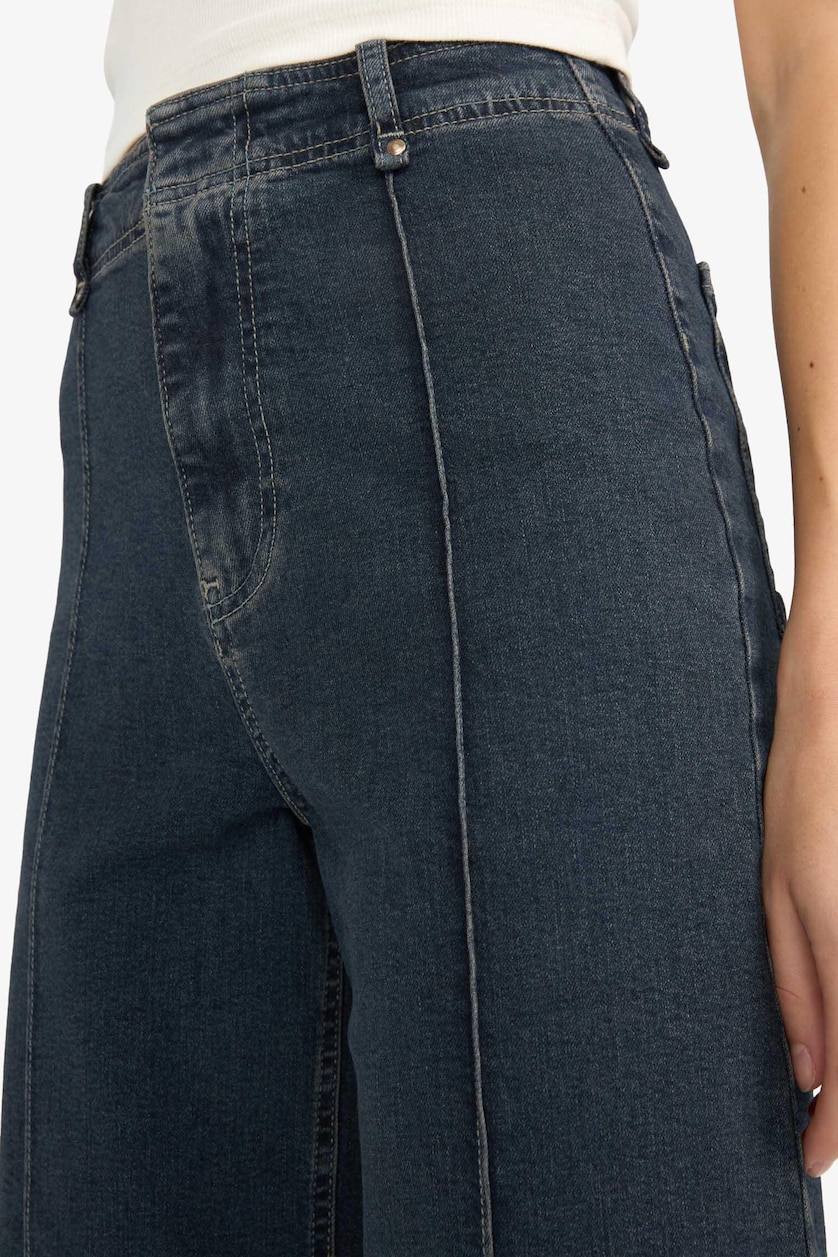 WOMAN Dark Blue Culotte Fit High Waist Jeans