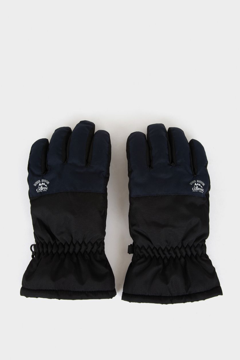 Boys & Teens NAVY Boy Woven Gloves