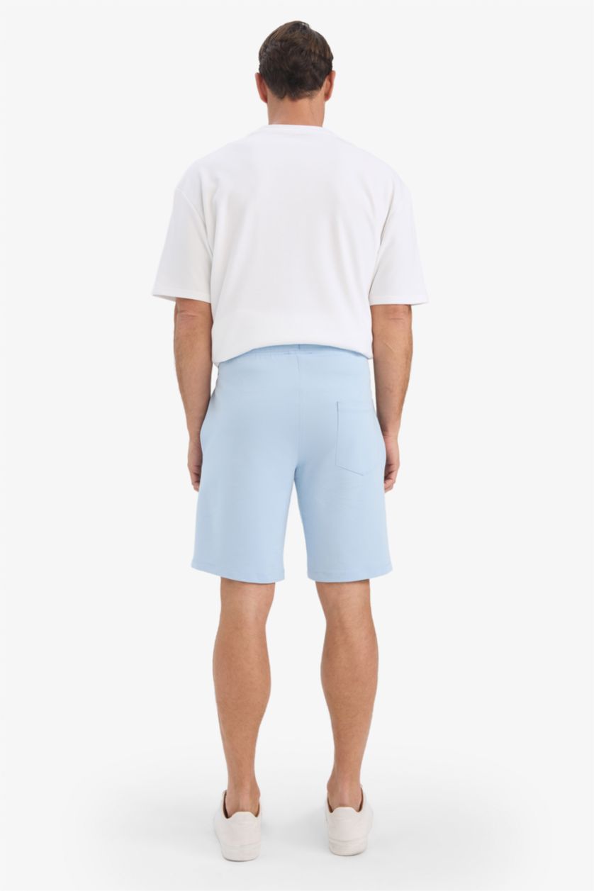 رجال أزرق فاتح شورت عادي بجيوب و حزام