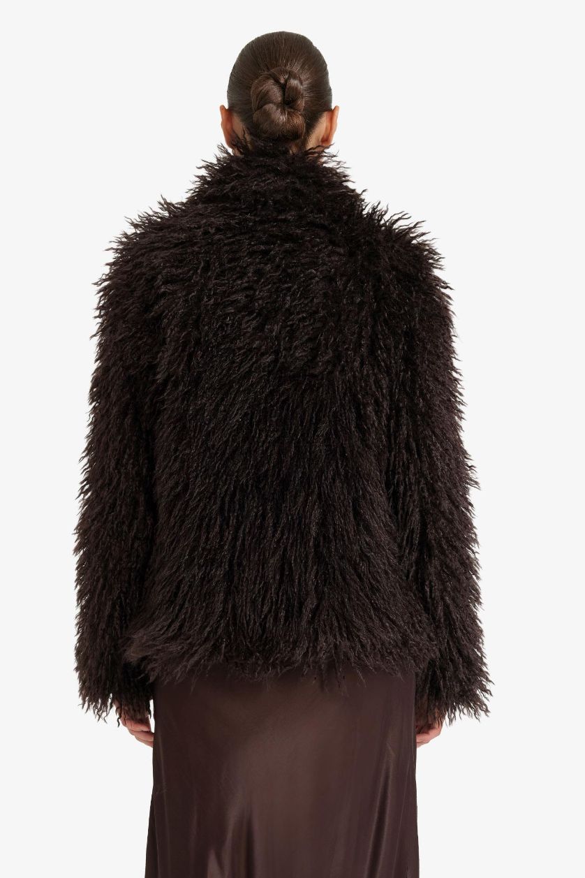 Kadın Kahve Regular Fit Suni Kürk 