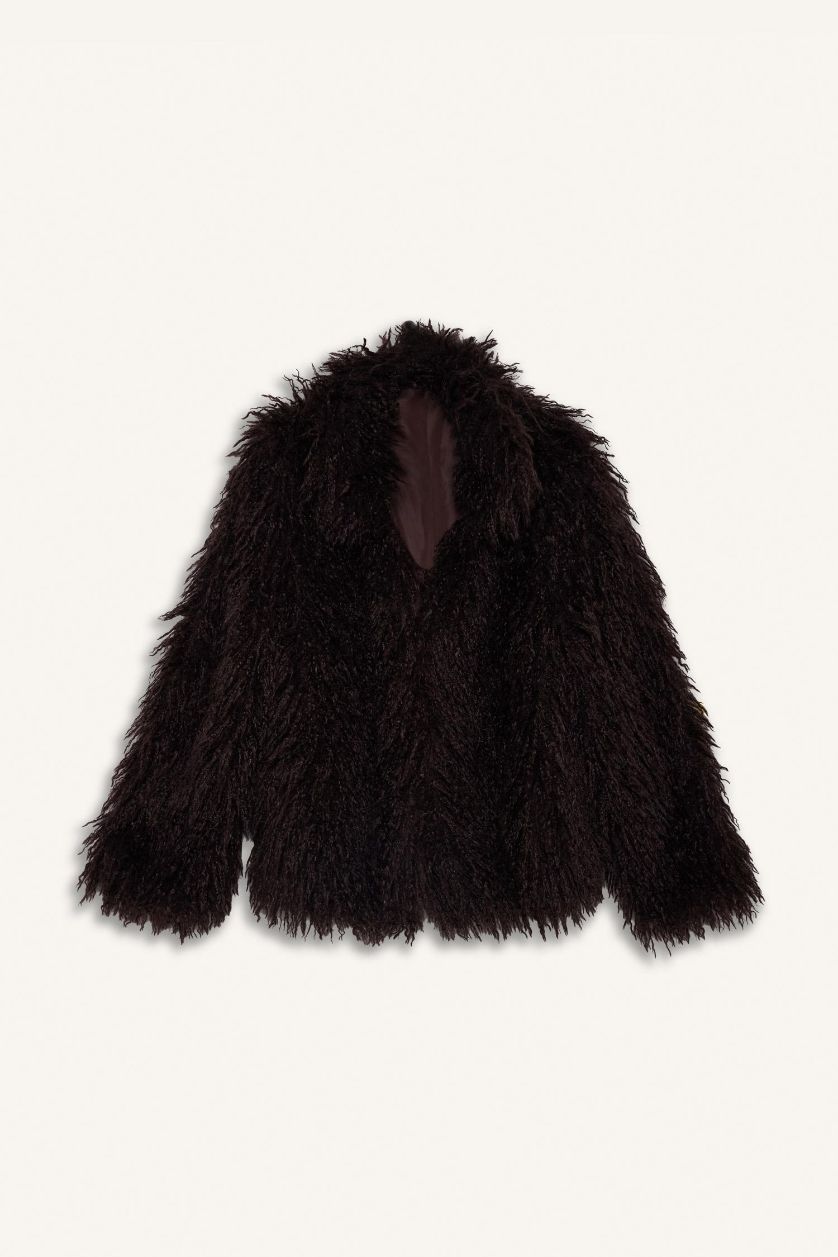 Kadın Kahve Regular Fit Suni Kürk 