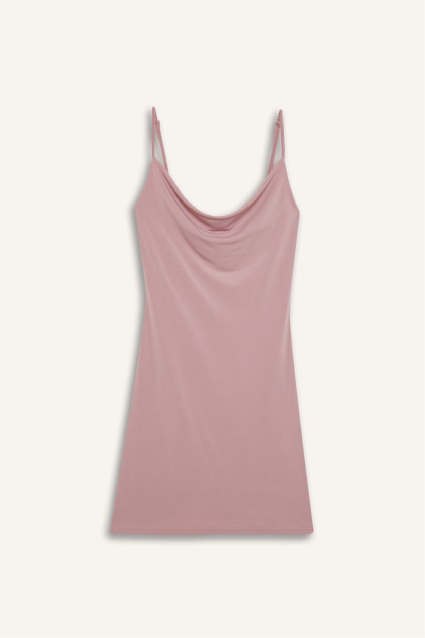 Woman Rose Strappy Mini Dress