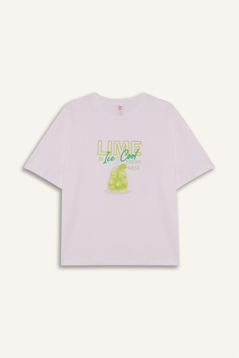 نساء نعناع سيت بجامة قصة عادية شورت وتيشيرت - قطعتين