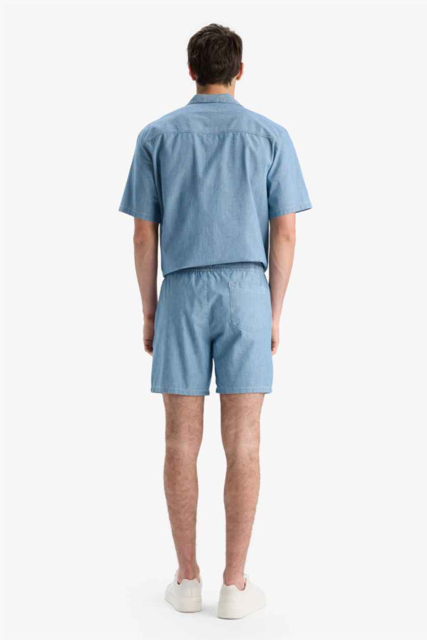 رجال أزرق شورت برمودا جينز قصة مريحة