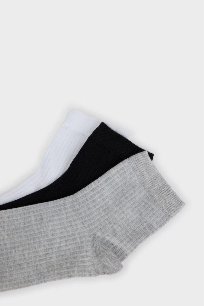 Kadın Karma Kadın 3'lü Pamuklu Soket Çorap