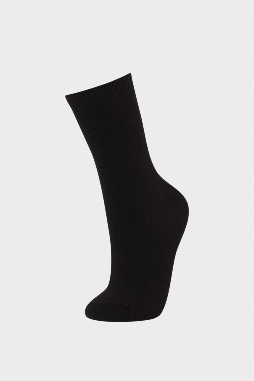 نساء أسود 3 piece Cotton Long sock