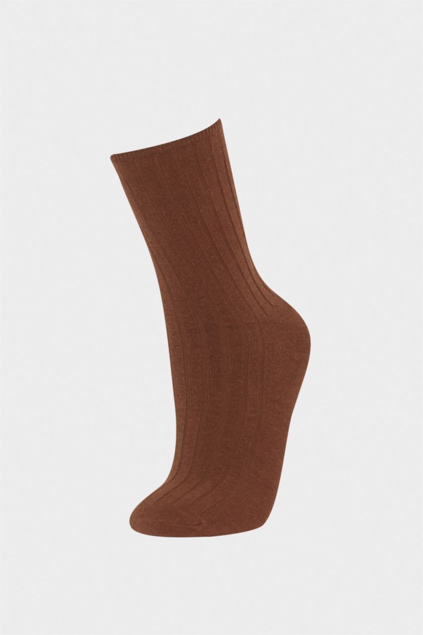 نساء بني 5 Piece Cotton Long sock