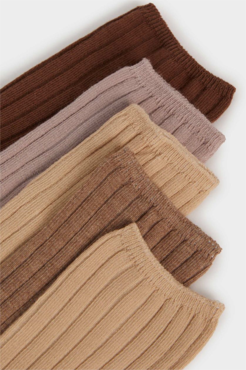 نساء بني 5 Piece Cotton Long sock