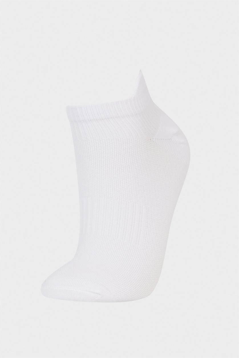 FEMME Blanc Lot de 5 Chaussettes en coton pour femme