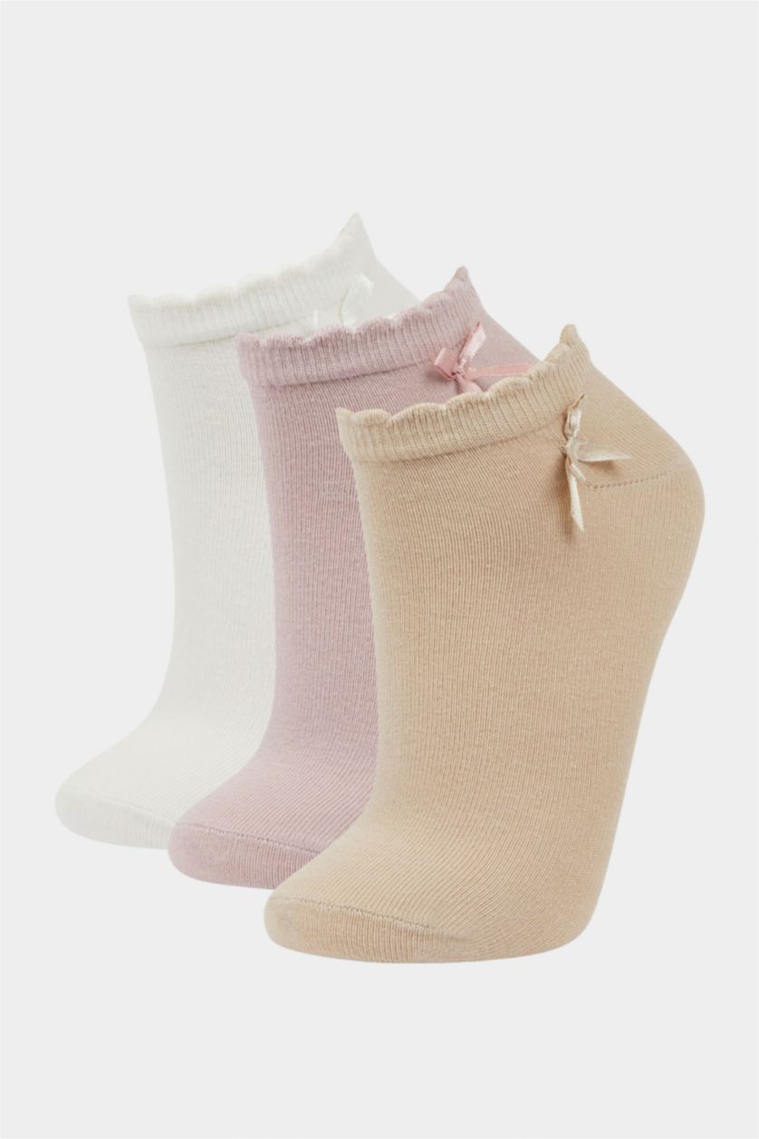 Kadın Karma 3'lü Pamuklu Patik Çorap