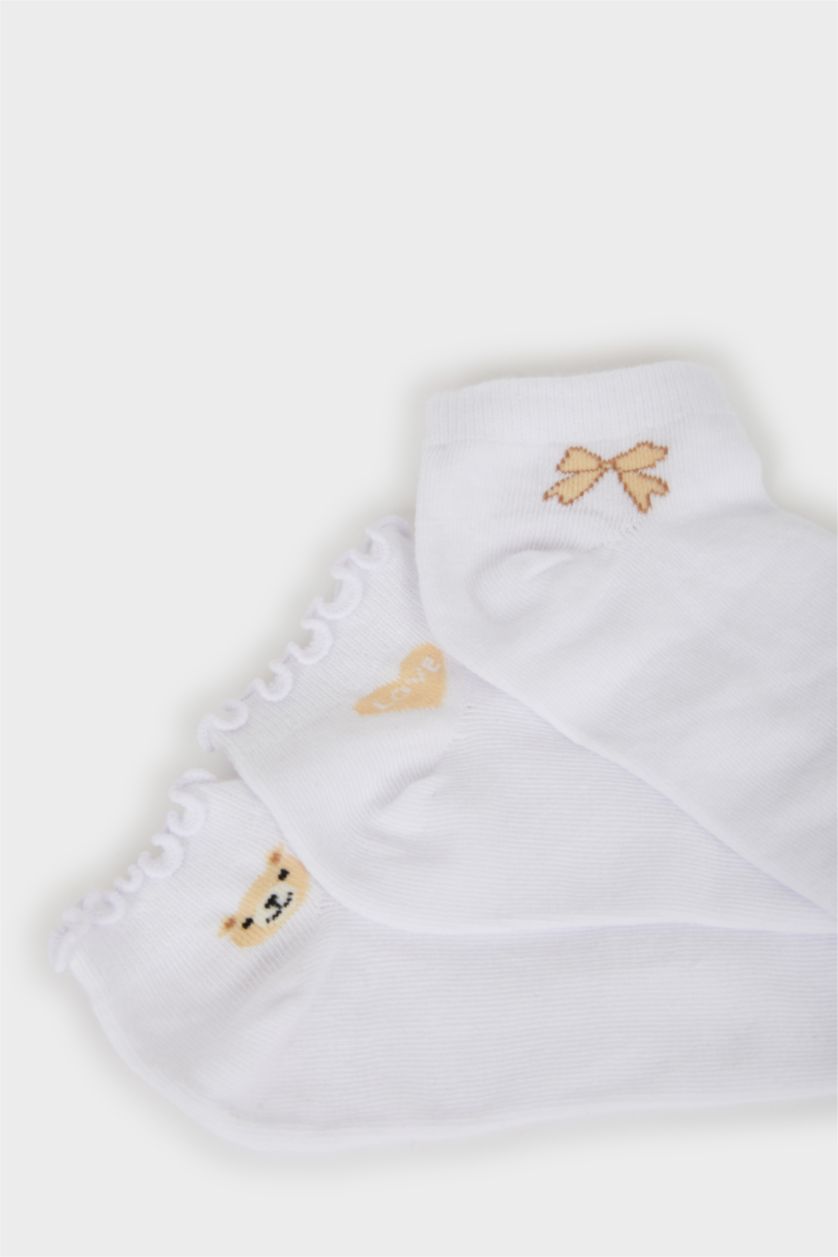 حريمي أبيض (000) شرابات قصيرة حريمي قطن - 3 قطع