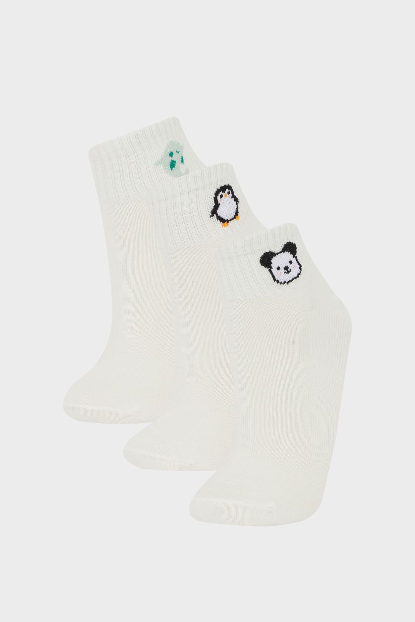 نساء أبيض قطن مطبوعة من 3 قطع