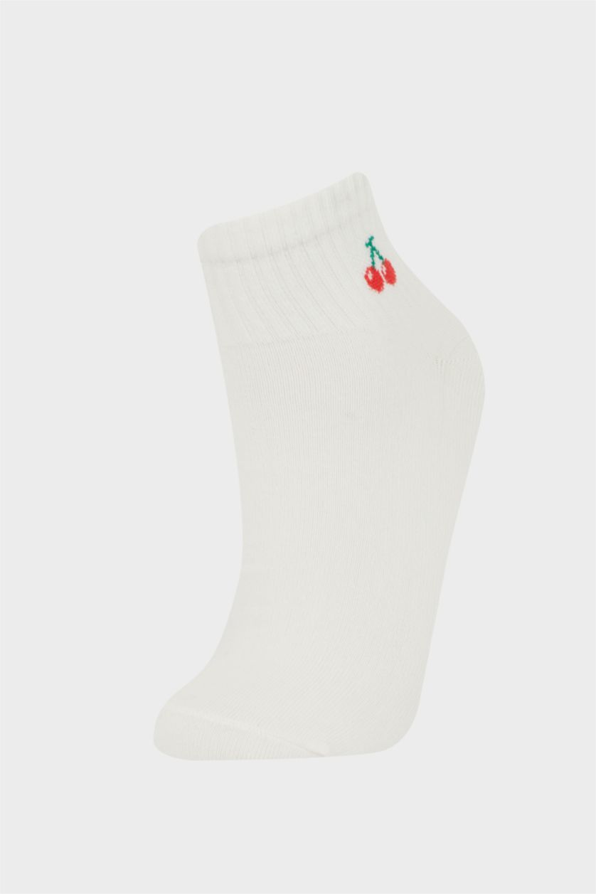 Kadın Karma Kadın Rahat Lastikli 5'li Pamuklu Patik Çorap