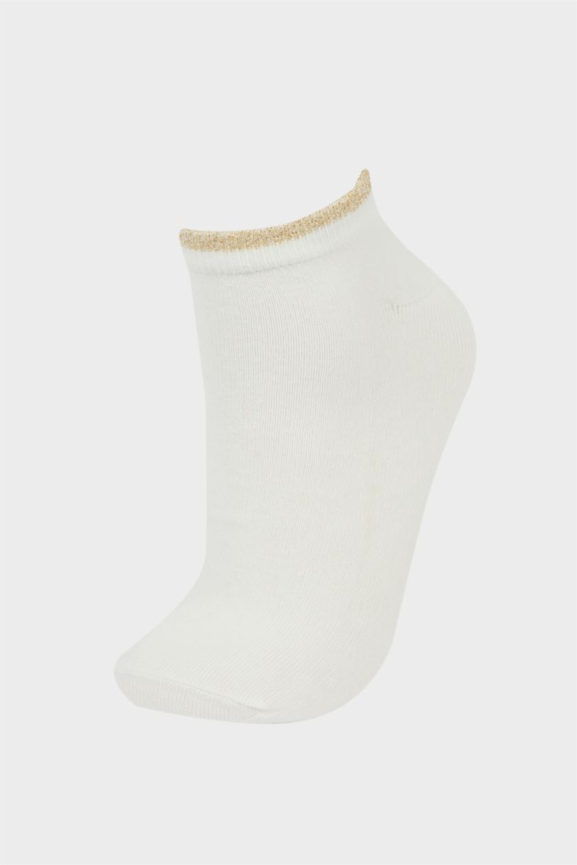 Kadın Karma Kadın Parıltılı 5'li Pamuklu Patik Çorap