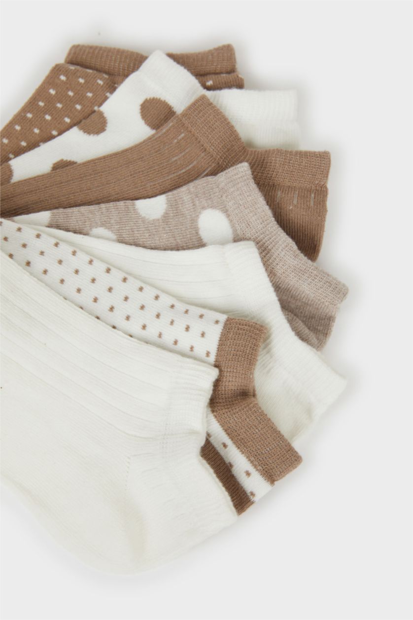 Kadın Karma Kadın 7'li Pamuklu Patik Çorap