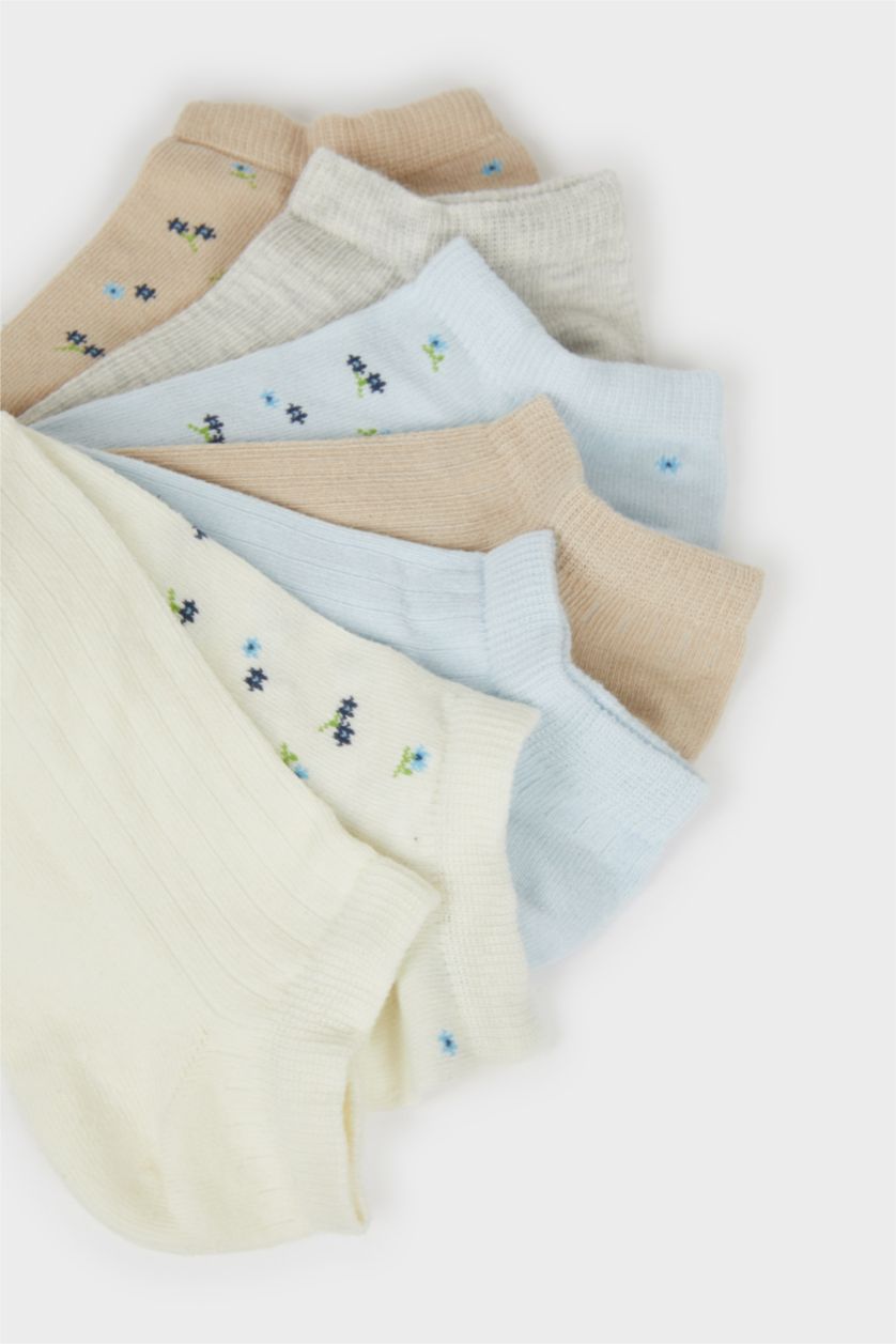 Kadın Karma Kadın 7'li Pamuklu Patik Çorap