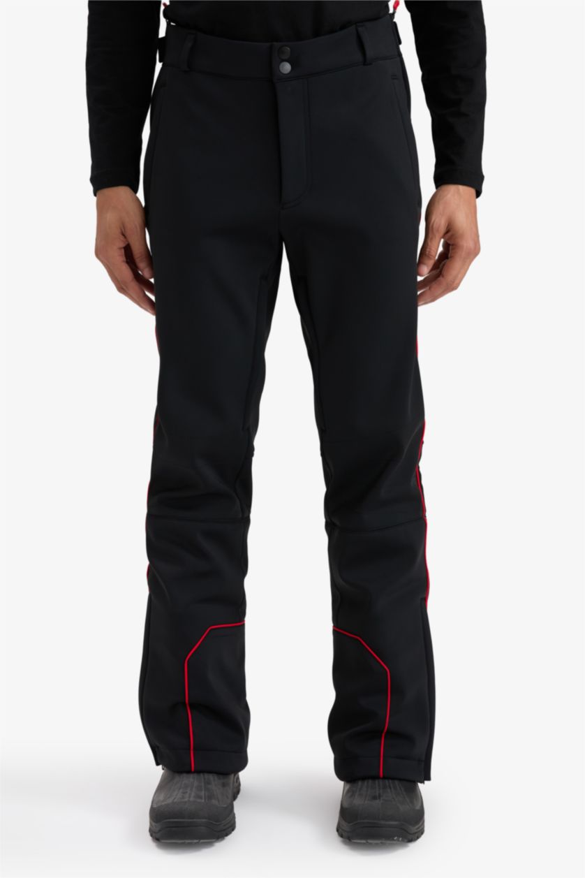 رجال أسود بنطرون تزلج منسوج قصة عادية برجل عادي