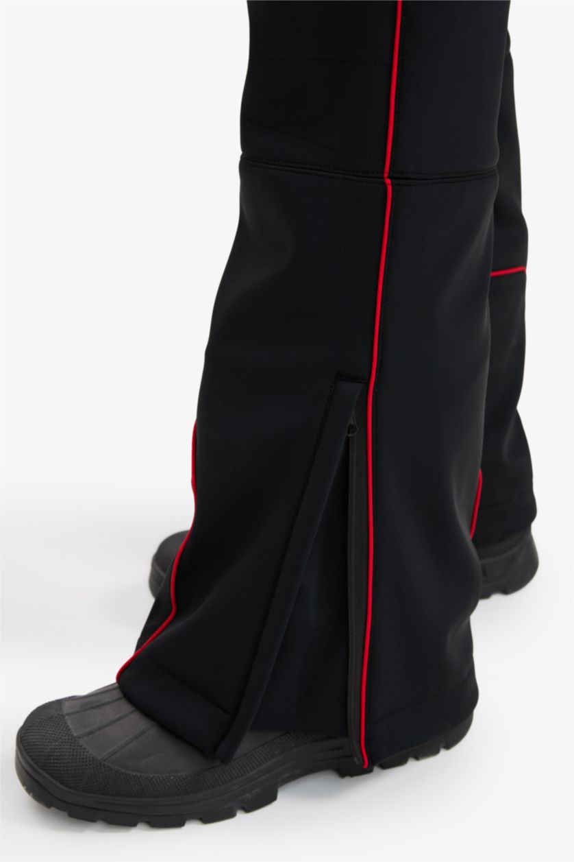 رجال أسود بنطرون تزلج منسوج قصة عادية برجل عادي