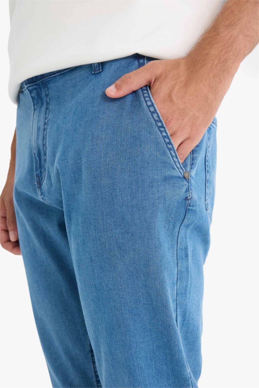 Erkek Mavi Sergio Regular Fit Normal Kalıp Normal Bel Boru Paça Jean Pantolon