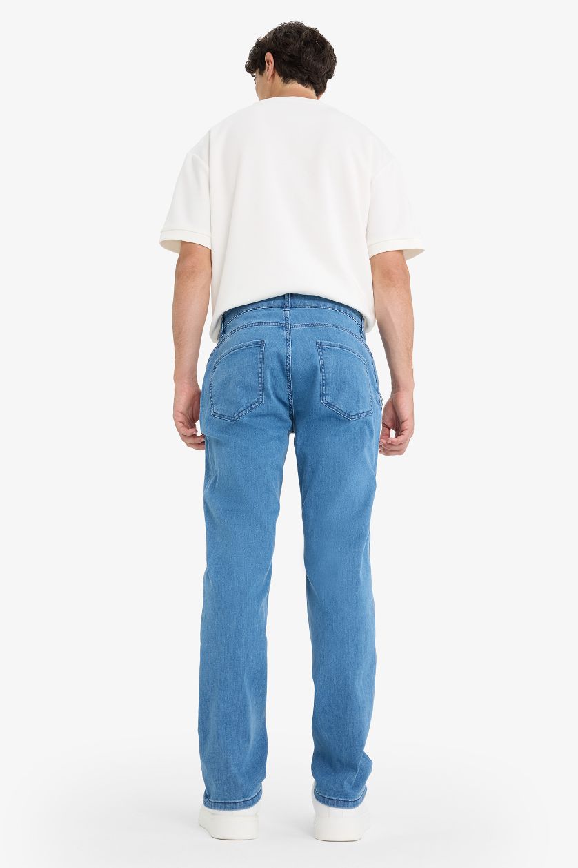 Erkek Mavi Sergio Regular Fit Normal Kalıp Normal Bel Boru Paça Jean Pantolon