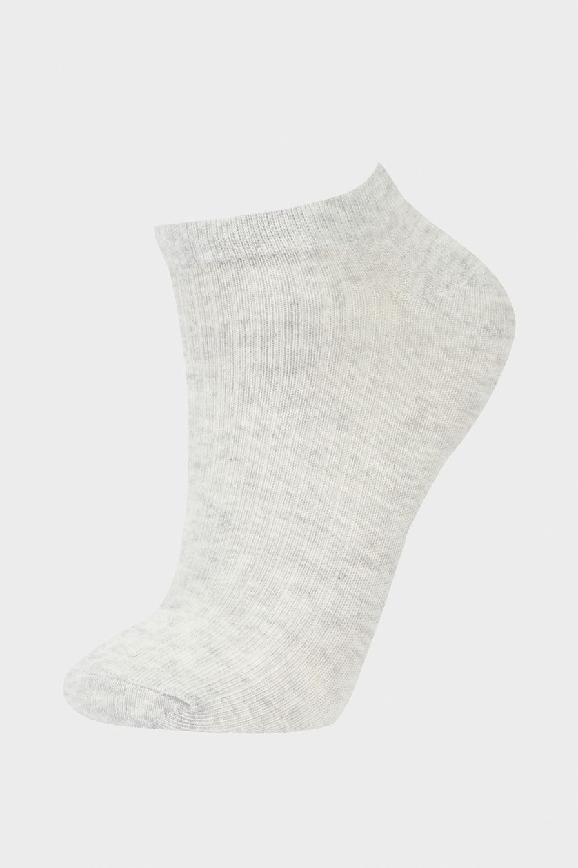 FEMME Gris Lot de 5 paires de Chaussettes courtes en coton pour femme