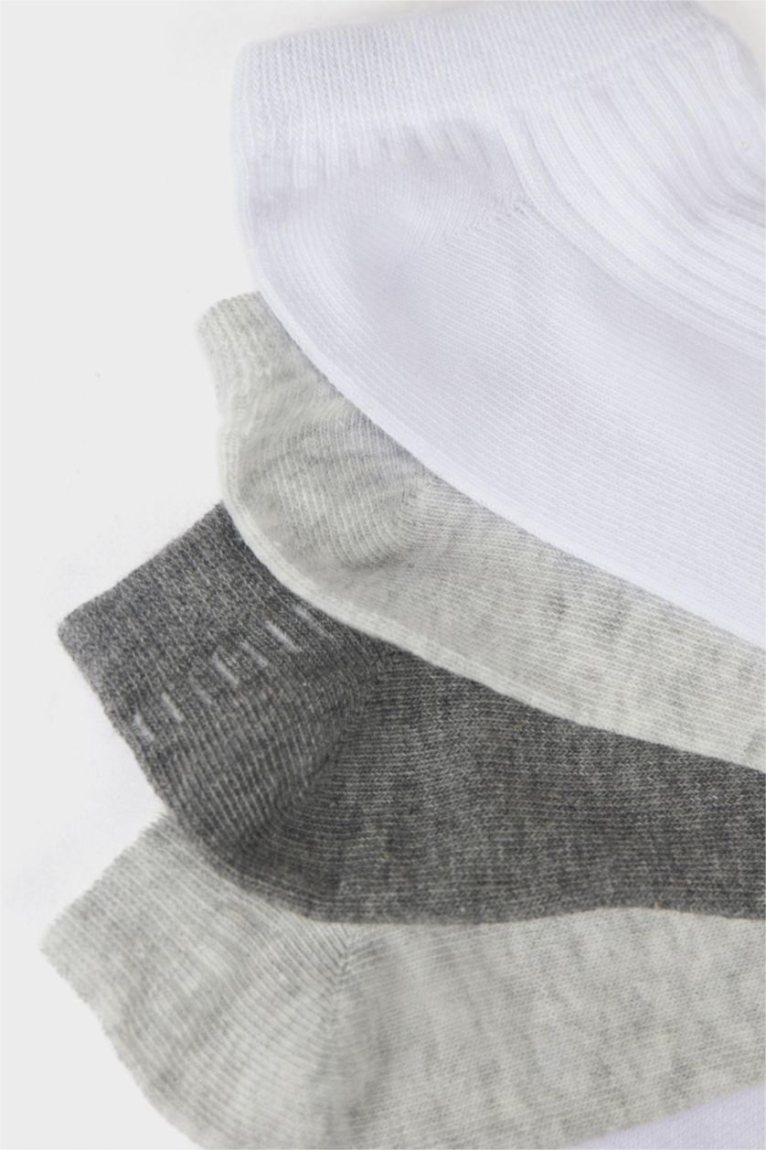 FEMME Gris Lot de 5 paires de Chaussettes courtes en coton pour femme