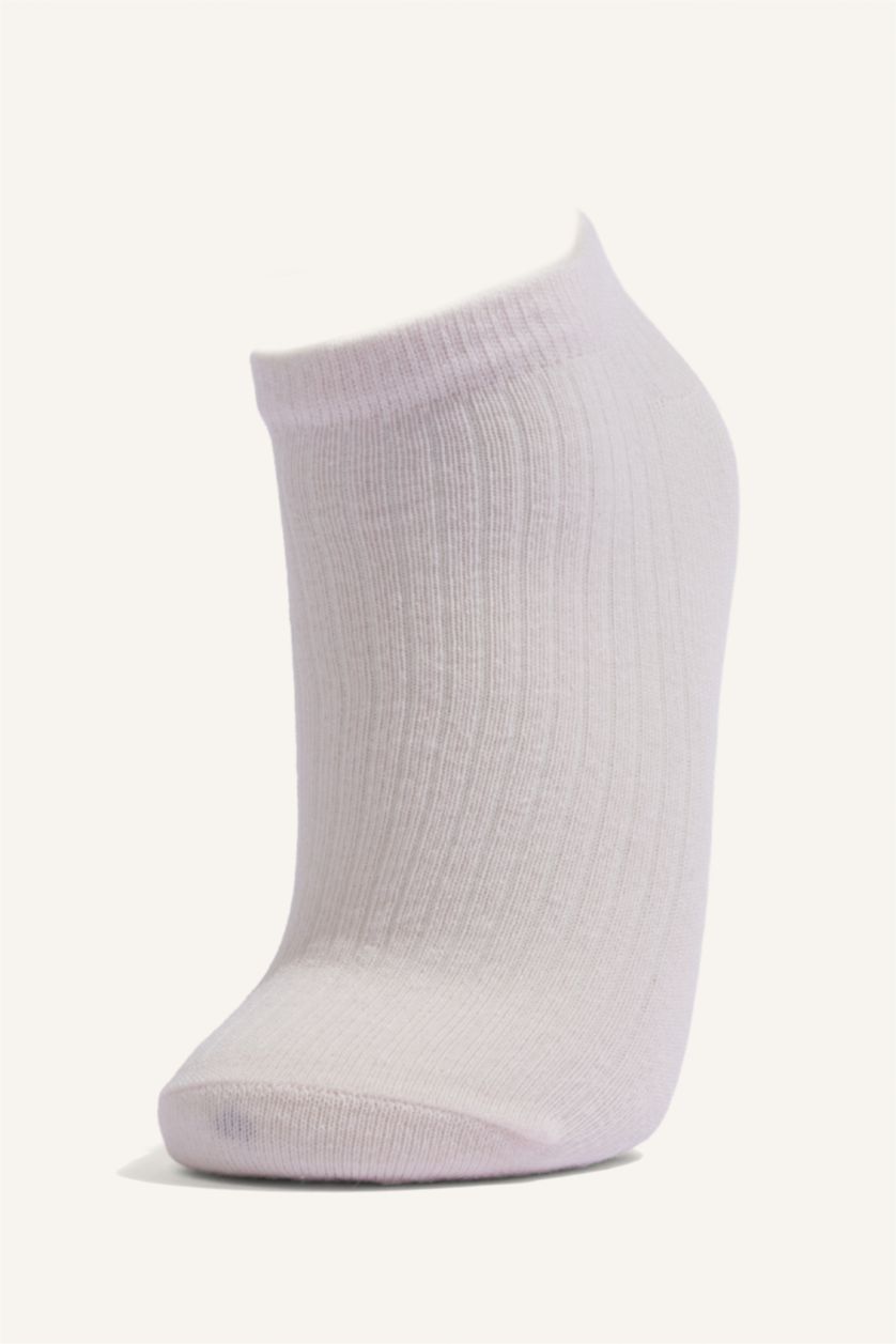WOMAN Purple 5 Piece Cotton Short Socks