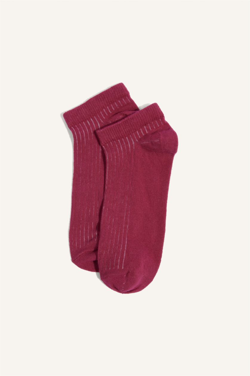 WOMAN Purple 5 Piece Cotton Short Socks
