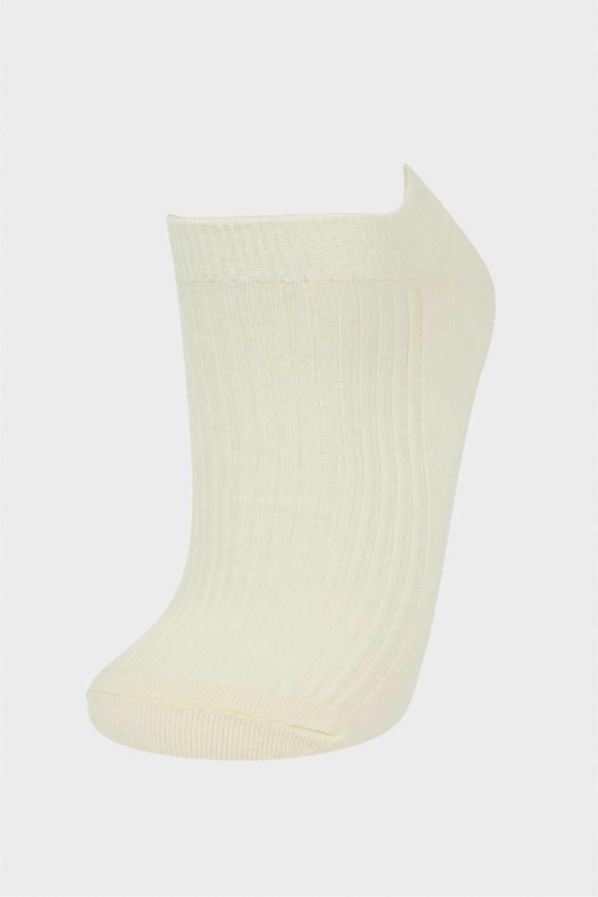 حريمي أصفر فاتح شرابات قصيرة حريمي قطن - 7 قطع