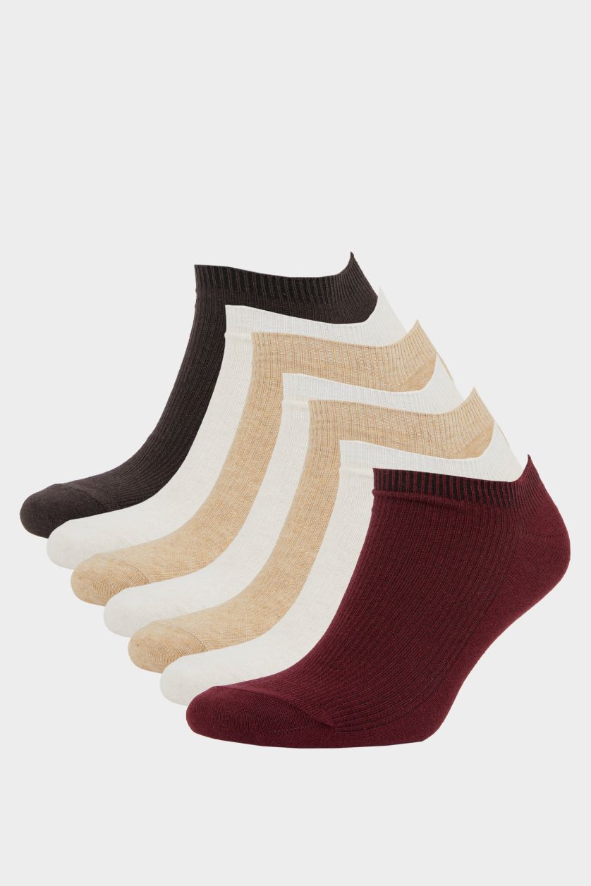 FEMME Bordeaux Lot de 7 paires de Chaussettes courtes en coton confort pour femme