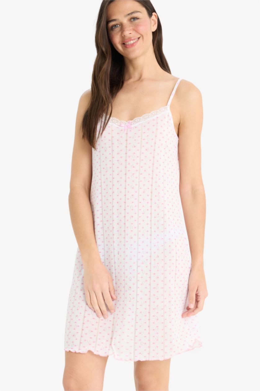 نساء بيج فاتح فستان بحمالات وقصة عادية من Fall in Love