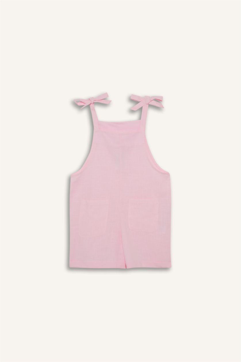 Kız Çocuk - Genç Kız Açık Pembe Viskon Askılı Tulum Kız Çocuk